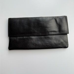 Black Leather Clutch